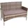 Gartenbank 126 x 48 x 0 cm Braun