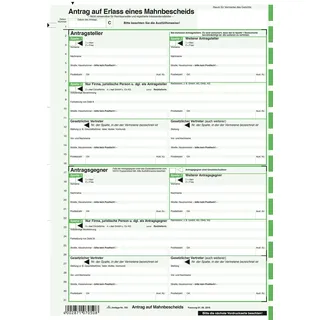 RNK Mahnbescheid für maschinelle Bearbeitung/705 selbstdurchschreibend Inh.25