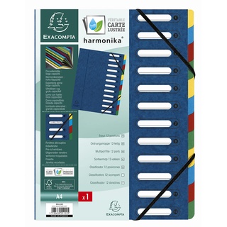 Exacompta Ordnungsmappe Harmonika 55122E DIN A4 blau