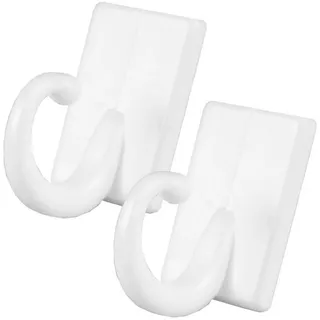 BestLivings Raffhaken 2er Pack in Weiß, Selbstklebehaken, Wandhalter selbstklebend, Klebehaken