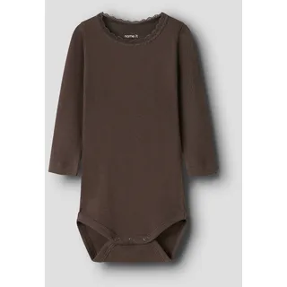 NAME IT Langarmbody NBFKAB LS BODY NOOS braun 80