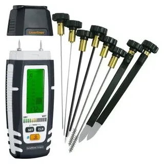 Laserliner Feuchtemessgerät DampMaster Compact Pro, bis 210mm Messtiefe, LC-Display, Messung invasiv