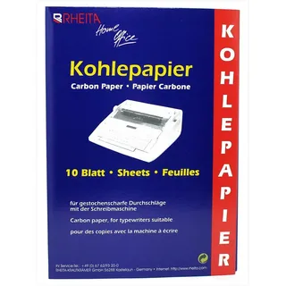 RHEITA Kohlepapier A4 10 Blatt Schwarz