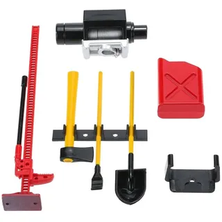 MagiDeal Mini Kraftstofftank Winde Jack Werkzeuge Kit Für 1:10 Land Rover Defender D90 RC4WD D90 SCX10 Rock Crawler RC-Car ‖ Rc Modellbau ‖ RC Ferngesteuerte Autos - Rot