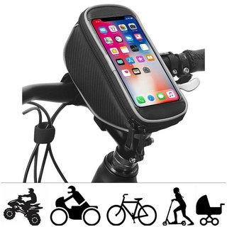 CoolGadget Sahoo Fahrrad Lenker Handy-Halterung, (Smartphone Handy Halter für Fahrrad Bike Roller Scooter) schwarz