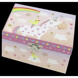 Musicboxworld Spieluhr Spieluhr Schmuckkästchen - Einhorn mit Regenbogen