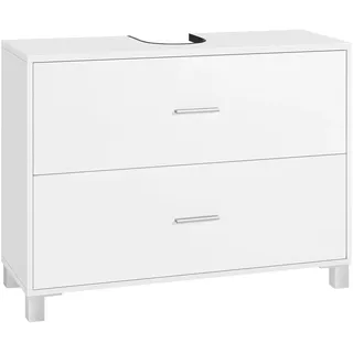 eSituro Waschbeckenunterschrank, Badezimmerschrank mit 2 Schubladen, Badezimmer Unterschrank Waschbecken, Waschtischunterschrank freistehend, Badunterschrank, 30 x 80 x 60 cm, Weiß