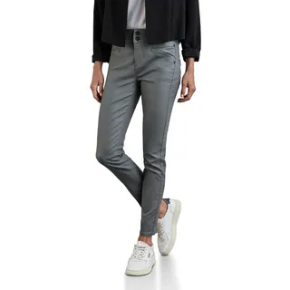 Street One Damen A377897 Beschichtete Hose Im Slim Fit, Sagewood Grey, 44W / 30L EU - 44W / 30L