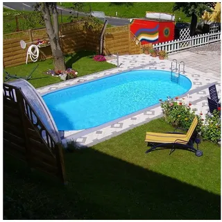 Steinbach Styria oval 490 x 300 x 120 cm blaue Poolfolie