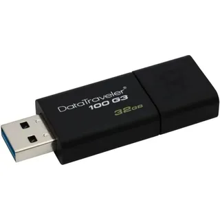 Kingston DT100G3/32GB DataTraveler 100 G3, USB 3.0, 3.1 Flash Drive, 32 GB, schwarz