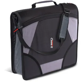 Case It King Size Mighty Reißverschluss-Ordner 10,2 cm 28,9 x 21,6 cm Schwarz 3 St.