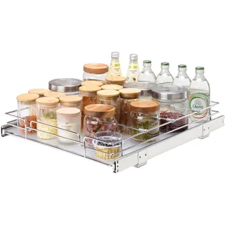 Vevor ausziehbares Gewürzregal (460x533x85 mm) Spülschrankregal Küchenschrank, Schiebeschublade Waschbecken Gewürzregal Schrank Organizer Unterschrankregal 490x563x185 mm (Einbaumaße)