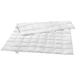 Bodyprotect Daunenbettdecke Kassettendecke, Füllung: 60% Daunen / 40% Federn, mit Mako-Daunenbatist, waschbar weiß 135 cm x 200 cm