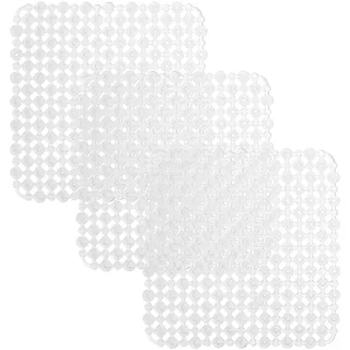 3 Stück Spülbeckeneinlage, Abtropfmatte Spüle PVC Zuschneidbar Spülbeckeneinlage, Geschirr Abtropfmatte Spülmatte für Spülbecken Spülbeckenmatte Rutschfest Spülmatte für Besteck Spüle (28 x 28 cm)