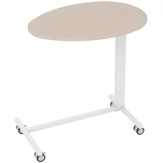 Costway Beistelltisch höhenverstellbar, Laptoptisch mit Rollen 74-108 cm, mobiler Sofatisch
