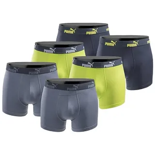 Puma Boxershorts 6er Pack Blau / Gelb / Mehrfarbig M