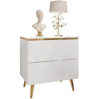 lookway Nachtschrank AURORA II 50 x 37 x 53 cm Weiß