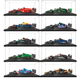 Vitrine aus Acryl für Lego 77242/77243/77244/77245/77246/77247/77248/77249/77250/77251 Modell (ohne Ziegelmodell) (transparent, 3 mm Einzelpack))