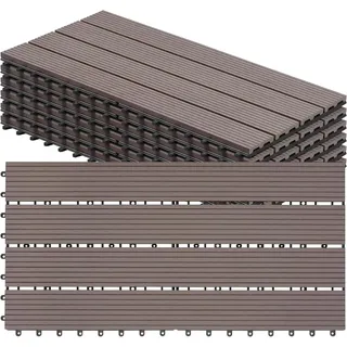 Woltu Terrassendiele 30 x 60 cm braun