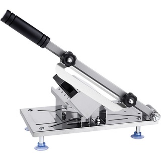 Restokki Brotschneidemaschine Allesschneider currywurst schneider wurstschneider, Wurstschneidemaschine Edelstahl Rindfleisch Hammel Rollen Schneidemaschine Für Hot Pot Liebhaber zu Hause