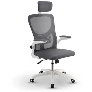 Juskys Baltimore Drehstuhl Kunststoff Grau