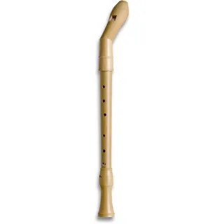 Mollenhauer Barockflöte Tenor C mit Doppelloch Birnbaum hell Natur-Holz - Tenorflöte in C mit Knick - Blockflöte inkl. Baumwolltasche, Wollwischer, Fettdöschen, Grifftabelle und Pflegeanleitung