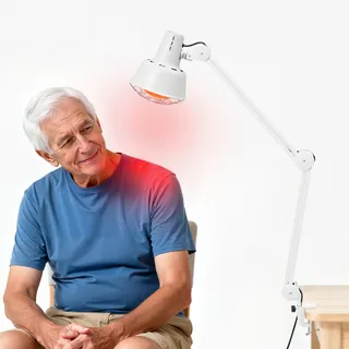 HUOMMGS Rotlichtlampe Wärmelampe 275W Infrarotlampe 220V Therapielampe 180° Rotlichtlampe mit Klemme Multifunktional Rotlichtlampewärmelampe für Massagesalons, Gesundheitszentren
