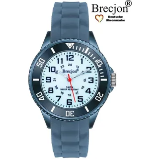 brecjon Kinder Armbanduhr 2002 5ATM Silikonarmband Blau