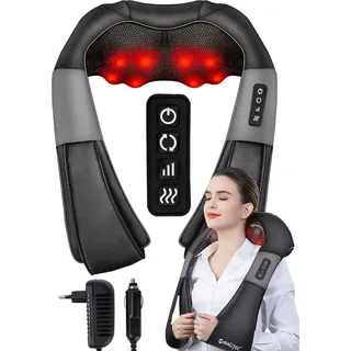 Maltec Nackenmassagegerät Nacken, Rücken, ganzer Körper, Massagegerät, Shiatsu, Massage Erwärmung Vibrations, Schmerzlinderung, M...