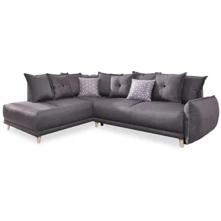 Eckschlafsofa in Dunkelgrau  ́LAZY LUKKA DUNKELGRAU ́