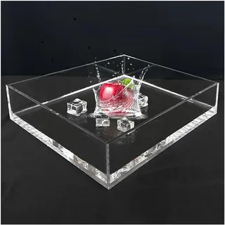 Acryl-Wassertank, tiefes und flaches Waschbecken, fünfseitiges Tablett, 2 Zoll Dicke, Fischtank, transparenter Wassertank, Pool, Aufbewahrungsbox for Lebensmittel und Kosmetika(100x80x10cm/39.4x31.5x3