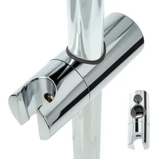 tecuro - Gleiter Schieber Brausehalter Für Wandstange Ø 22 Mm - Kunststoff Verchromt