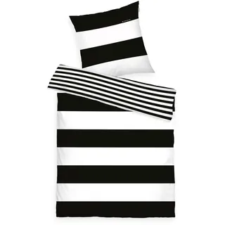 Renforcé schwarz 155 x 220 cm + 80 x 80 cm