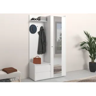 OTTO home Kosmo Garderobenschrank 118 x 30 x 190 cm weiß