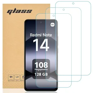 Totill 3 Stück für Xiaomi Redmi Note 14 Schutzfolie, Frei von Kratzern, 9H Härte, HD Displayschutzfolie, Ultra-klar, Ultrabeständig, Panzer Schutz Glas für Xiaomi Redmi Note 14 Splitterfest schutzglas