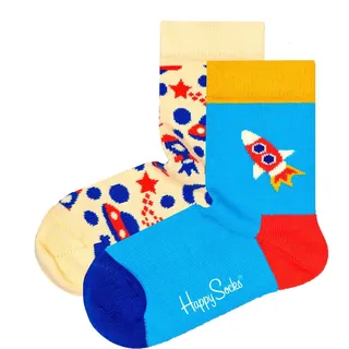 Happy Socks Crew Socks 2er Pack Blau 40