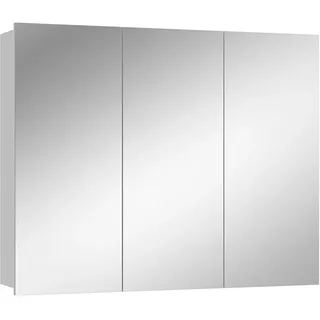 Vicco Badspiegelschrank Sola Weiß 100 x 80 cm mit 3 Türen