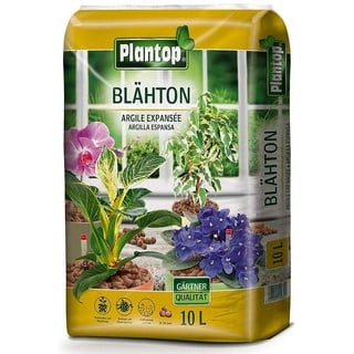 Plantop Blumenerde PLANTOP Blähton Drainageschicht Hydrokultur Ton-Basis, 10 Ltr