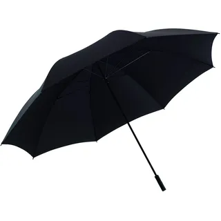 Preiswert & Gut Golfschirm - Stockschirm Ø180 cm 880 Gramm für die ganze Familie, Stock aus Fiberglas für bis zu 7 Personen, schwarz