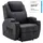 MCombo Relaxsessel elektrisch Kunstleder 92 x 109 x 92 Schwarz mit Massage und Heizfunktion
