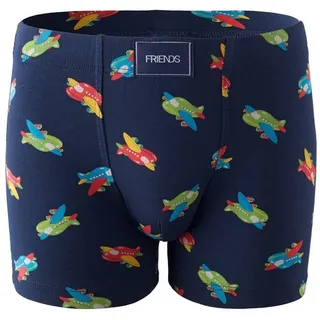 Friends Boxershorts FRIENDS Jungen Boxershorts Flugzeug Unterhose dunkelblau blau 86/92