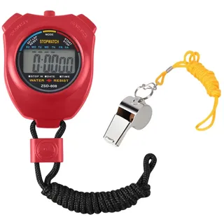 Vicloon Digital Sport Stoppuhr Timer mit Edelstahl Pfeife
