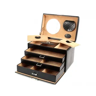 Windrose Schmuckkoffer merino/schwarz