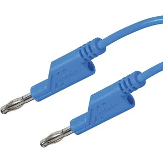 VOLTCRAFT Messleitung Lamellenstecker 4mm Lamellenstecker 4mm 1.00m Blau 1St.