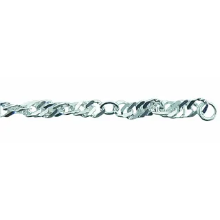 Adelia ́s Fußkette Damen Silberschmuck 925 Silber Singapur Fußkettchen 25 cm, 25 cm 925 Sterling Silber Silberschmuck für Damen silberfarben