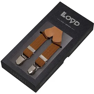 LLOYD Hosenträger Herrenhosenträger Braun/Cognac 8722, Farbe:Braun, Länge Hosenträger:120 cm