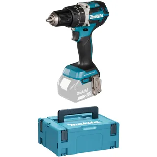 Makita DHP484Z 18V LXT Bürstenlose Kombi-Hammerbohrmaschine mit Makpac; Farbe Schwarz,blau