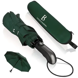 LOGAN & BARNES Regenschirm sturmfest bis 140 km/h - Taschenschirm mit zertifizierter Teflon-Beschichtung gegen Feuchtigkeitsschäden Modell Manchester - Klein