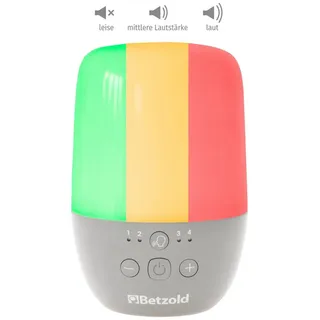 Betzold Lernspielzeug Lärmlicht - Geräuschpegel Lärm-Messer für Schule, Bibliothek, Kita grau|weiß