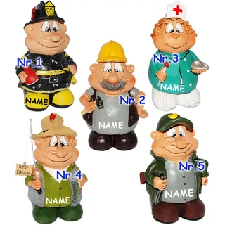 alles-meine.de GmbH große XL Sparbüchse - lustige Krankenschwester/Krankenpfleger - incl. Name - stabile Spardose aus Kunstharz - Geld Sparschwein - Kaffeekasse/Trinkgeld..